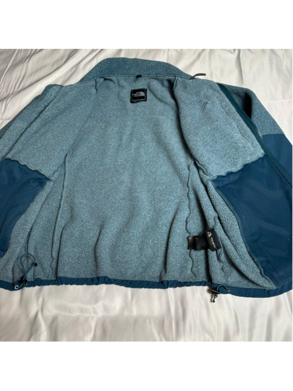 Women's The North Face Teal Polartec Fleece Jacket M - Picture 6 of 9